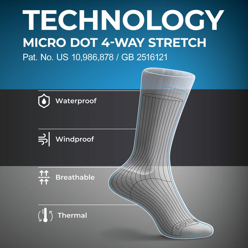 DexShell Waterproof Everyday Socks for Men & Women â€“ Breathable Quarter Crew Socks for Walking, Commuting & All-Weather Comfort â€“ HVY Black, Medium - Image 4